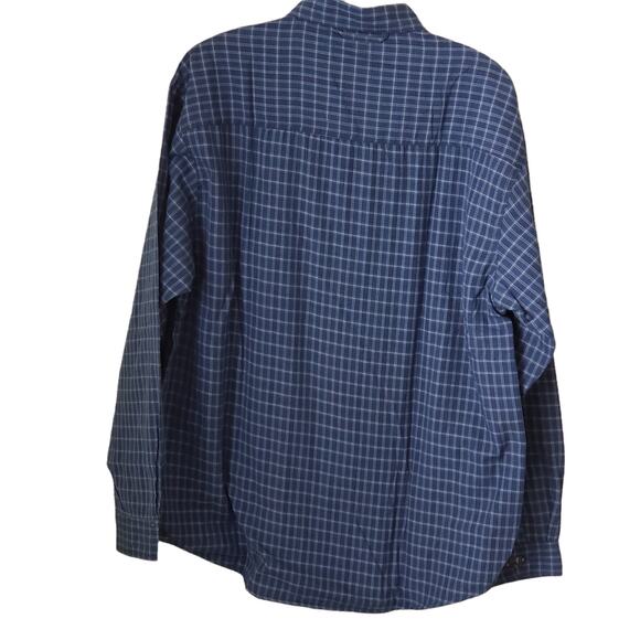 Vintage Men's Haband Blue & White Plaid Lined Shirt Jacket Large - Picture 6 of 8